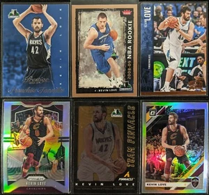 Lot of (6) Kevin Love, Including Fleer RC, Prizm/Optic Silver, Team Pinnacle  - Picture 1 of 2