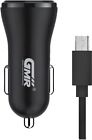 GMR CH2702 Premium Car Charger Dual Micro USB Cable 5V 2.4A 12W for Samsung Gala