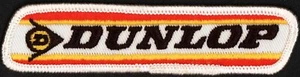 Vintage uniform patch DUNLOP tires small strip size unused new old stock n-mint+ - Picture 1 of 3