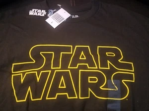 Camiseta Disney Star Wars Talla L Negra Diseño LOGOTIPO Original George Lucas Films N - Imagen 1 de 12