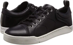 Diesel Tempus S-Low Mens Black Leather Lace Up Lifestyle Sneakers Shoe Size 7.5 - Picture 1 of 9