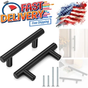 10 Pack Black Stainless Steel Cabinet Handles 2.5 Inch Drawer Pulls Kitchen H... - Picture 1 of 9