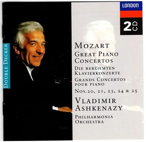 MOZART Great Piano Concertos Nos 20, 21, 23, 24, 25 2-CD Ashkenazy, Philharmonia - Picture 1 of 1