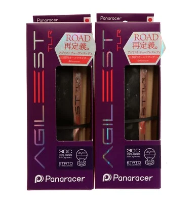 Panaracer Agilest TLR TUBELESS Folding Road Tire 700x30c Amber Pair of Tires NEW