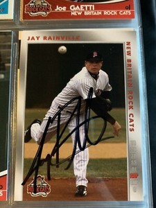Jay Rainville signed New Britain Rock Cats baseball card