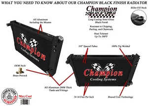 KR Champion 3 Row Black Finish Radiator for 1982-1992 Pontiac Firebird Trans Am - Bild 1 von 7