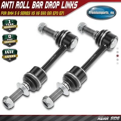 2x Anti Roll Bar Drop Links Rear for BMW 5 6 Series X5 X6 E60 E61 E70 E71 E72 - Image 1 of 4