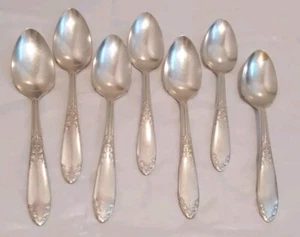 National Silver Co. King Edward Silverplate TEASPOONS (7) - Picture 1 of 5