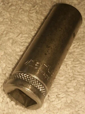 HUSKY 7/16 3/8" drive deep 6pt socket USA CBD14 - Image 1 of 3