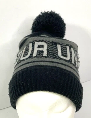 Under Armour Juvenil Gris y Negro Gorro Logo con Pompón Negro Foto 1 de 4
