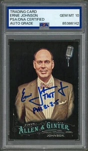 Ernie Johnson SIGNED 2016 Allen & Ginter Card #203 Sportscaster Auto Gem 10 PSA - Picture 1 of 2