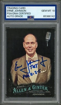 Ernie Johnson SIGNED 2016 Allen & Ginter Card #203 Sportscaster Auto Gem 10 PSA - Image 1 of 2