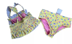 New CYNTHIA ROWLEY CUTE Bathingsuit Girls 2 pce Yellow Swimsuit sz 4/5 REDUCED! - Picture 1 of 3
