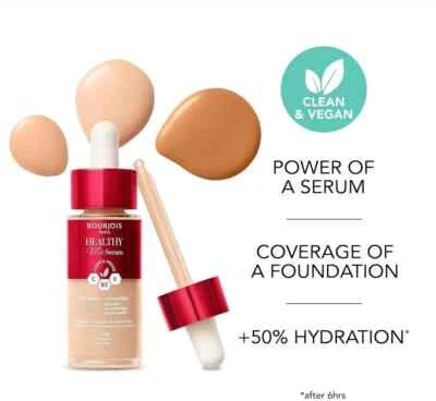 BOURJOIS Healthy Mix Serum Liquid Foundation Choose Your Shade - New - Free Post - Image 1 of 3