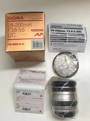 Sigma 28-200mm F3.8-5.6 UC Silver Aspherical For Minolta/Sony Alpha A type (NEW) - Image 1 of 4