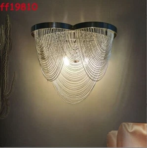 Modern Light Luxury Fringe Wall Lamp Living Room Waterfall Tassel Wall Lights - Picture 1 of 7