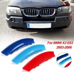 Tiras de cubierta de parrilla delantera con clip aptas para accesorios BMW X3 E83 03-06 - Imagen 1 de 9