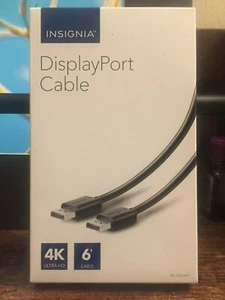 USB Male Display Port 6 foot Cable 4K Ultra HD from Insignia - Picture 1 of 5