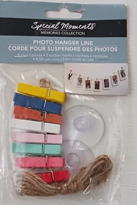 Special Moments Memories Collection Photo Hanger Line 8.5' 8 Clips 2 Hooks - Image 1 of 4