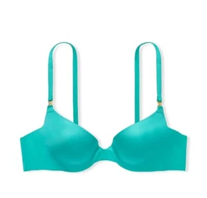 Neu mit Etikett (34DD) Sehr sexy Ikone von Victoria's Secret - glatter Pushup-Halb-BH - Aqua Sea - Bild 1 von 1