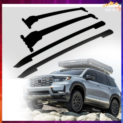 Barra transversal de barra de riel de techo 4 piezas para Honda Passport 2019-2023 Foto 1 de 4
