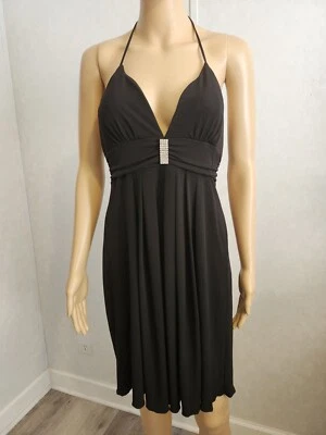 Sexy Vestido IZ Byer California Fiesta/Cóctel Negro Estrás Talla M Foto 1 de 4