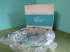 Vintage Silver Plated Ring Coin Bowl Basket 10in - Raimond No. 284 - Picture 1 of 7