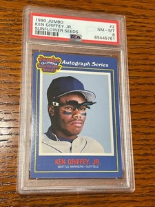 1990 JUMBO SUN FLOWER SEEDS KEN GRIFFEY JR. - PSA 8 - NM-MT! RARE! POP 20 - Picture 1 of 2