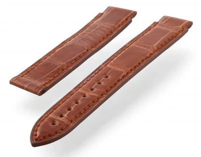 16mm Genuine CHOPARD Brown Alligator Leather Watch Strap Band 16/14mm NEW - image 1 of 4