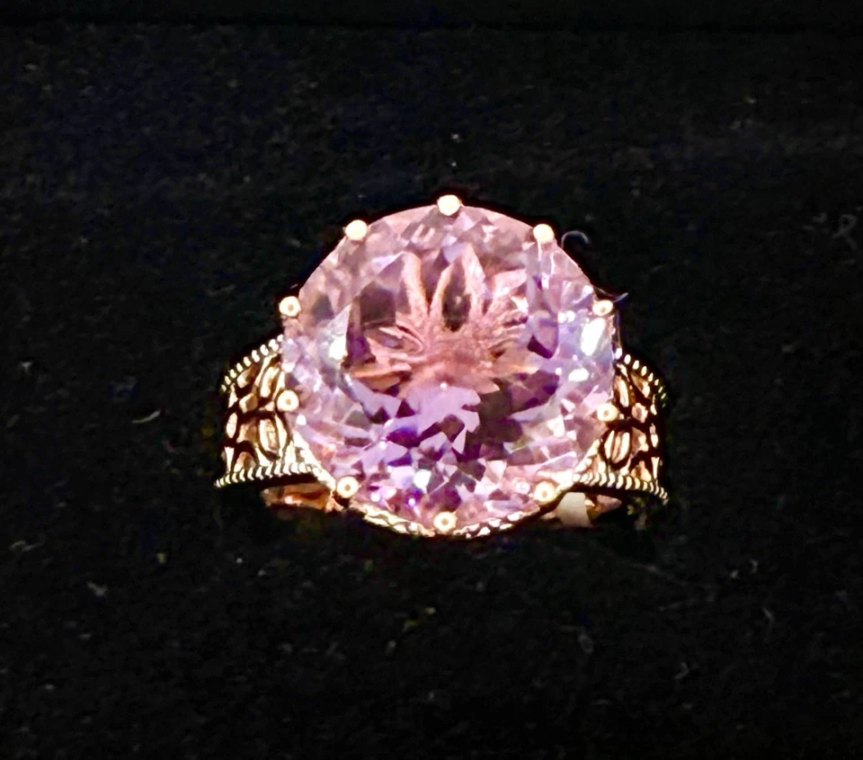 Anillo de plata de ley oro amatista talla 9 Vermeil Foto 1 de 4