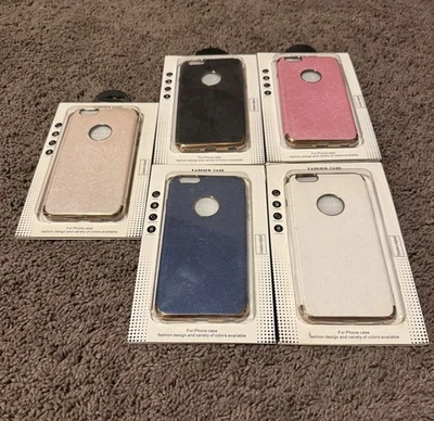 5pcs iPhone 6 Plus/6s Plus Phone Case (color: Gold, Pink, Blue, Black, & White) - Image 1 of 4