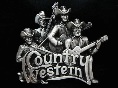 OI17165 *NOS* 1981 **COUNTRY WESTERN** MÚSICA CONMEMORATIVA BERGAMOTA HEBILLA DE CINTURÓN Foto 1 de 2