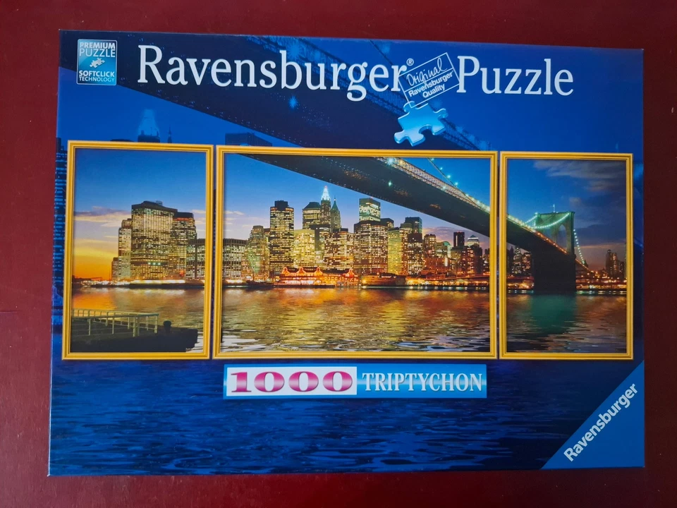 Puzzle Triptychon New York, Brooklyn Bridge 1000 komplett Sammlung Paket - Bild 1 von 1