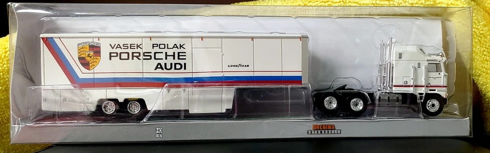 Brekina H0  1/87 scale  Kenworth K100 Aerodyne Vasek Polak Porsche-Audi Racing - Image 1 of 1
