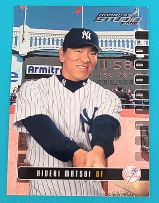 Tarjeta de béisbol 2003 Donruss Studio RC #62 Hideki Matsui New York Yankees C9 Foto 1 de 2