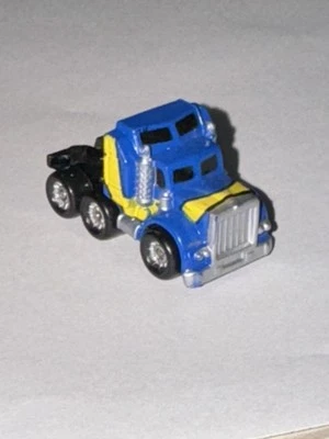 1987 Micro Machines Kenworth Semi Truck Cab Blue/Yellow - Galoob - Image 1 of 4