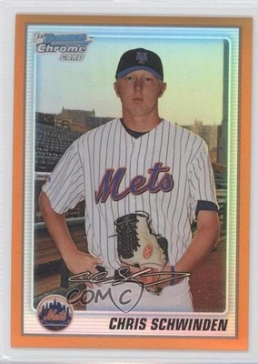 2010 Bowman Chrome Prospects Orange Refractor /25 Chris Schwinden #BCP166 - Image 1 of 2