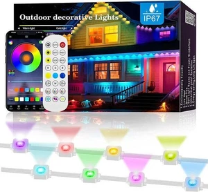 RGBIC Outdoor Eaves Lights Permanent Smart App Remote LED DIY Scene Modes Lamp - Picture 1 of 23