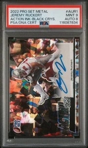 2022 Leaf Pro Set Metal Black Crystal Jeremy Ruckert /10 PSA 9 MINT AUTO 8 - Picture 1 of 2