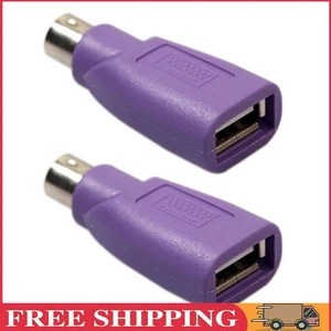 2pcs PS2 Male to USB Female Adapter Computer Mouse Keyboard Converters - Afbeelding 1 van 9