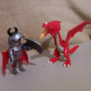 Playmobil Drachenritter  + Drachen , bespielt - Bild 1 von 3