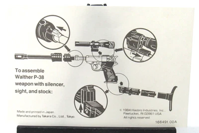 Hasbro G1 Transformers Megatron 1984 instrucciones de montaje INSERTAR 166491 00A Foto 1 de 2