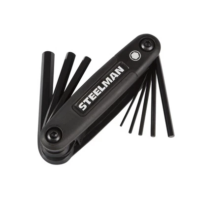 Steelman 8 Key Folding Hex Key Allen Wrench Set, Metric MM 41930 - Image 1 of 4
