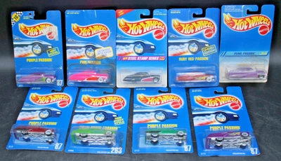 9 piezas Hot Wheels 1949-1951 Mercury Club Coupe Passion rosa verde púrpura rojo años 90 Foto 1 de 4
