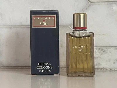 Винтажный Aramis 900 травяной мини одеколон брызги.25 унций сняты с производства с коробкой редкая полный новый из старых запасов - Изображение 1 из 4