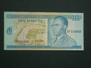 **Excelente billete de 1967 Congo (Zaire) 10 'AEF'*** - Imagen 1 de 6