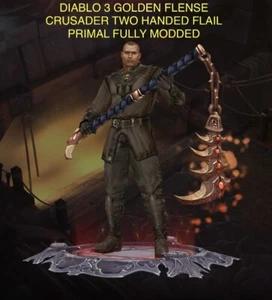 DIABLO 3-PS4/5/-GOLDEN FLENSE CRUSADERS MODIERTER ZWEIHANDSCHLEGEL FÜR HARDCORE - Bild 1 von 3