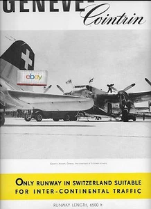 GENF COINTRIN FLUGHAFEN 1947 SWISSAIR DC-3 SKYWAYS LONDON AVRO YORK AD - Bild 1 von 2