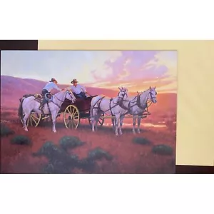 Vintage THANKS Card - GOOD OL' FRIENDS Cowboys Thomas Lorimer 1995 Leanin' Tree - Picture 1 of 5
