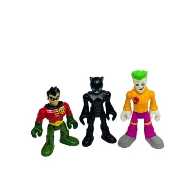 TM & DC Comics Imginext Catwoman Robin Joker Assorted 3" Action Figures Imaginex - Изображение 1 из 4
